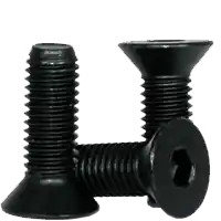 Discount M5-0.80 x 14 mm Flat Head Socket Cap Screws, Metric Class 12.9, Thermal Black Oxide, Full Thread, Coarse (UNC), Alloy Steel, DIN 7991, Qty 100
