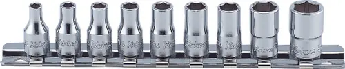 Ko-ken RS2405A/9 1/4 Sq. Dr. Socket set 3/16-1/2 12 point 150mm 9 pieces Top Rated