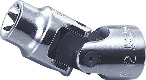 One Day Deal Ko-ken 3440T-E12 3/8 Sq. Dr. Universal TORX E12 Socket - Length 48.8mm