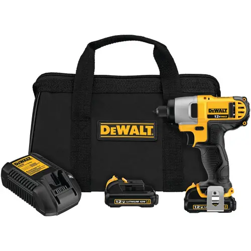 Bargain Dewalt DCF815S2 1/4" 12V Max Cordless Impact Driver Kit