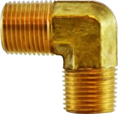 AMC 706130-06 90 deg Barstock Elbow, 3/8 in MIP x 3/8 in MIP, Brass Top Pick