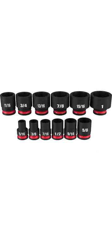 Limited Time Milwaukee Tool 49-66-7005 12PC SHOCKWAVE Impact Duty 3/8" Drive SAE Standard 6 Point Socket Set