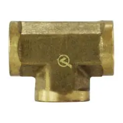 AMC 706201-02 Pipe Tee, 1/8 in FIP x 1/8 in FIP x 1/8 in FIP, Brass Clearance