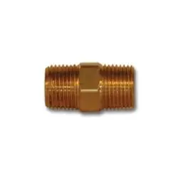 Buy Today Mid-America Fittings LF123-62 Reducing Hex Nipple, 3/8 in MPT x 1/8 in MPT, 1.11 in, Brass