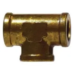Last Chance AMC 06206-080408 Reducing Tee, 1/2 in FNPT x 1/4 in FNPT x 1/2 in FNPT, Brass