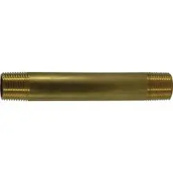 AMC 706113-0424 Long Nipple, 1/4 in MPT x 1/4 in MPT, 1-1/2 in, Brass Buy Online