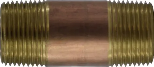 Midland Metal 42104 Nipple, 1 in MPT x 1 in MPT, 3-1/2 in, Brass Holiday Sale