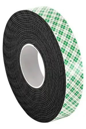 3M Double Coated Tape,1/2In x 5 yd.,Black 4052 Fast Shipping