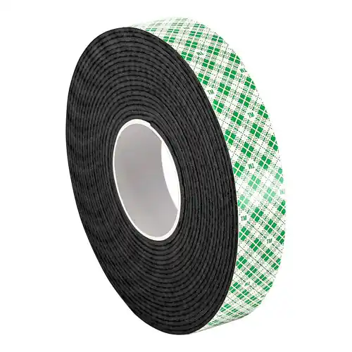 3M Double Coated Tape,1/2In x 5 yd.,Black 4052 Fast Shipping