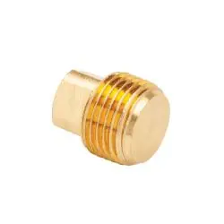 New Arrival Mid-America Fittings LF109SD-8 Square Head Solid Plug, 1/2 in MPT, 1.07 in, Brass