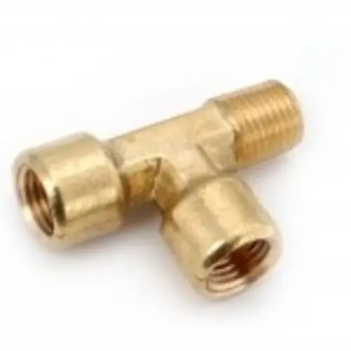 AMC 706227-02 Street Tee, 1/8 in FIP x 1/8 in MIP x 1/8 in FIP, Brass Fan Favorite