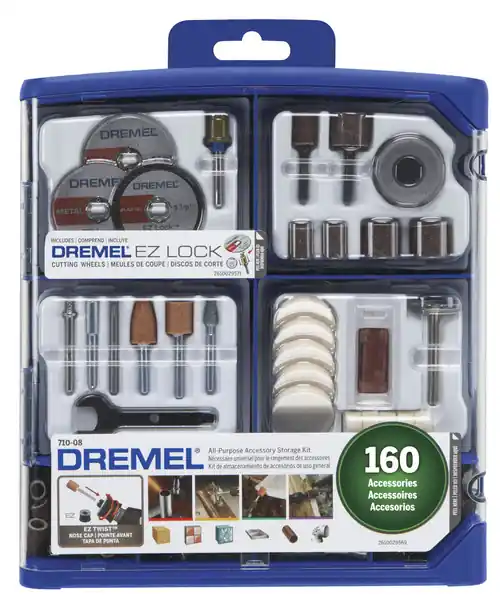 Free Returns Dremel 710-08 160 Pc Access Kit W/ Plastic Storage Case