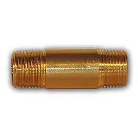 Authentic Midland Metal 113-232 MAF/USA Long Nipples, MAF/USA PIPE, 1/8 x 2 Yellow Br Nipple, MAF/USA Brass Fittings
