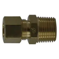 Free Returns AMC 700068-0302 Adapter, 3/16 in Compression x 1/8 in Male NPTF, Brass