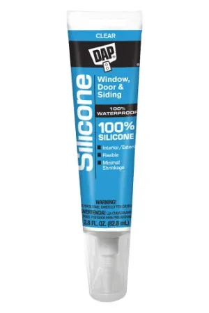 Dap 753 100% Silicone W&D Clear2.8 Oz (6 EA) Budget