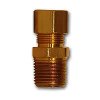 Mid-America Fittings 268X5 Adapter, 5/16 in Compression x 1/8 in MIP, Brass Time-Limited
