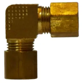 Direct From Factory Midland Metal 18124B 90 deg Barstock Union Elbow, 1/4 in Compression x 1/4 in Compression, Brass