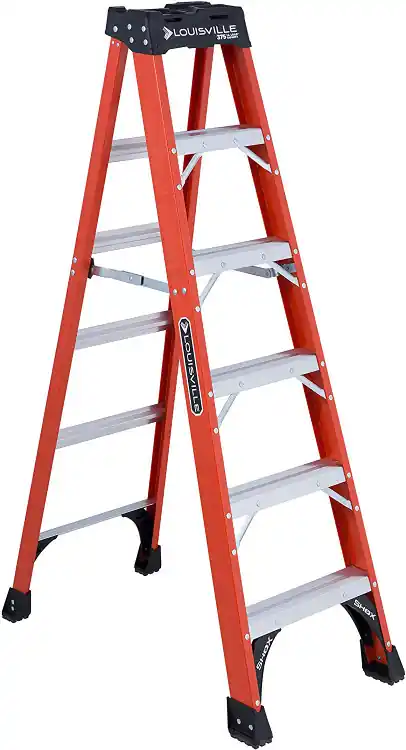 Sale LOUISVILLE Stepladder,Fiberglass,6 ft. H,375 lb Cap FS1406HD