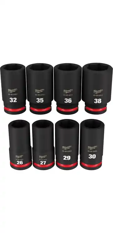 Milwaukee Tool 49-66-7020 8PC SHOCKWAVE Impact Duty 3/4" Drive Metric Deep 6 Point Socket Set Best Seller