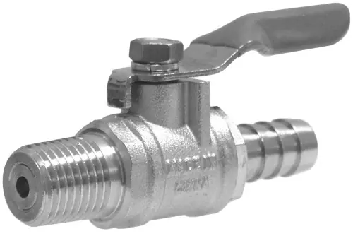 Midland Metal 944051 Ball Check Valve, 1/4 in Nominal, MIP x Barbed, Brass Body Genuine