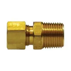 Top Rated Midland Metal 68A-8B Male Adapter, Compression, 1/2 x 1/4 Comp Conn Tube To Mpt, Brass Fittings