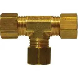 Midland Metal 00164-08 Tee, 1/2 in Compression x 1/2 in Compression x 1/2 in Compression, Brass Same Day Shipping
