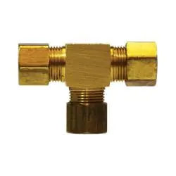 Buy Online Mid-America Fittings LF264X8 Tee, 1/2 in Compression x 1/2 in Compression x 1/2 in Compression, Brass