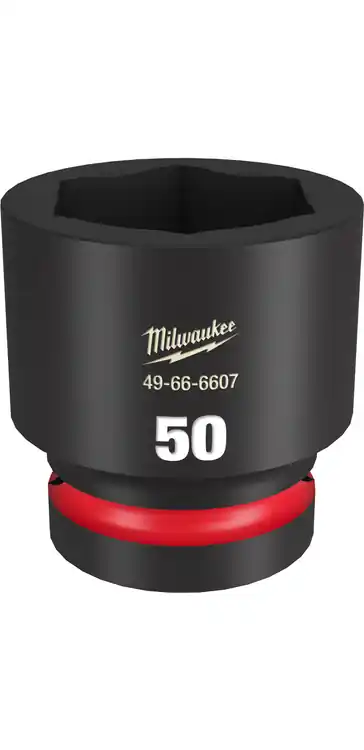 Big Sale Milwaukee Tool 49-66-6607 SHOCKWAVE Impact Duty 1" Drive 50MM Standard 6 Point Socket