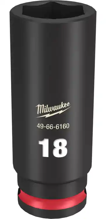 Milwaukee Tool 49-66-6160 SHOCKWAVE Impact Duty 3/8" Drive 18MM Deep 6 Point Socket Grab Now