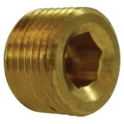 Buy Direct AMC 706115-02 Countersunk Hex Plug, 1/8 in MNPTF, Brass