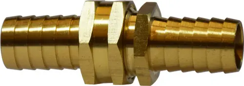 New Arrival AMC 707042-08 Coupling Set, 1/2 in Hose Barbed x 1/2 in Hose Barbed, Brass