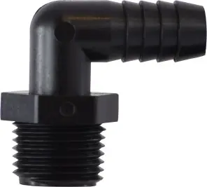 While Supplies Last Midland Metal 33336P 90 deg Elbow, 1-1/2 in Hose Barbed x 2 in MIP, Polypropylene