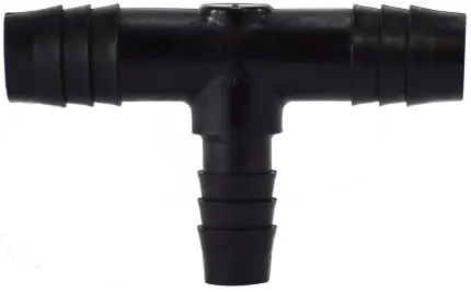 Midland Metal 33423W Reducing Tee, 3/8 in Hose Barbed x 3/8 in Hose Barbed x 1/4 in Hose Barbed, Nylon Budget