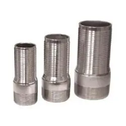 Buchanan Rubber CNL-250CR-SP Crimplok Combination Long Nipple, 2-1/2 in Hose Barbed x 2-1/2 in MIP, Steel, Nickel-Plated Save Now