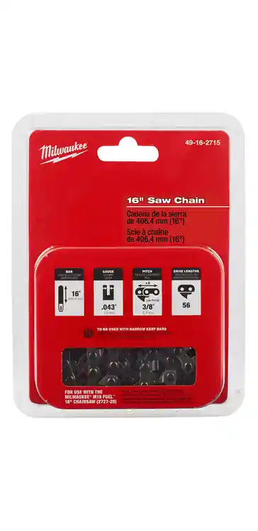 Milwaukee Tool 49-16-2715 16" 3/8" LOW PROFILE Pitch, .043" Gauge Saw Chain Deal