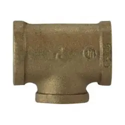 In Demand Midland Metal 80106-321224 Pipe Reducing Tee, 2 in FPT x 3/4 in FPT x 1-1/2 in FPT, Bronze