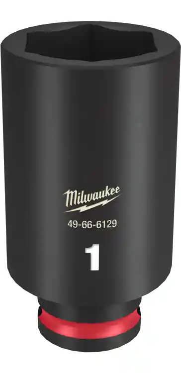 Milwaukee Tool 49-66-6129 SHOCKWAVE Impact Duty 3/8" Drive 1" Deep 6 Point Socket Limited Time