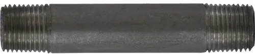 Markdown Midland Metal 51011 Seamless Pipe Nipple, 1/8 in MPT x 1/8 in MPT, 6 in L, Stainless Steel, SCH 80 Schedule