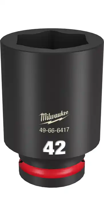 Milwaukee Tool 49-66-6417 SHOCKWAVE Impact Duty 3/4" Drive 42MM Deep 6 Point Socket Top Rated