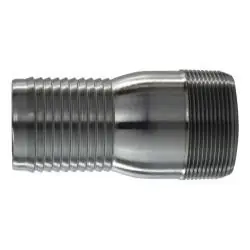 Grab Now Buchanan Rubber CNT-075-S Combination King Nipple, 3/4 in Hose Barbed x 3/4 in MPT, Steel, Plain