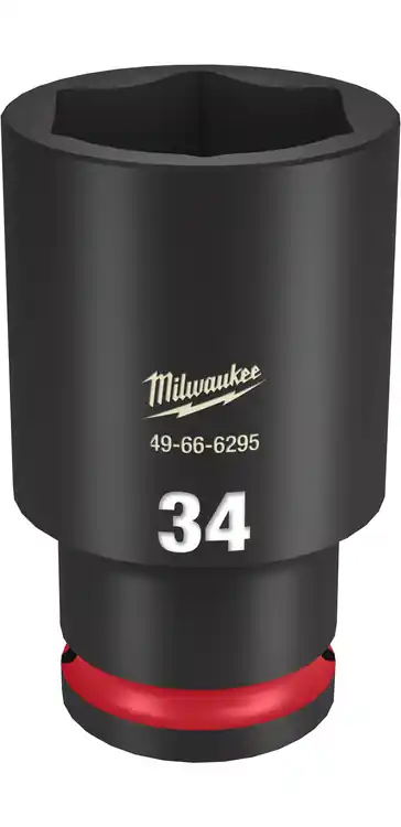 Milwaukee Tool 49-66-6295 SHOCKWAVE Impact Duty 1/2" Drive 34MM Deep 6 Point Socket Authentic