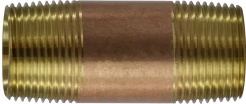 Luxury Midland Metal 40119 Pipe Nipple, 1 in MPT x 1 in MPT, 24 in, Brass