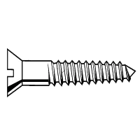 Weekend Sale 6 x 3/4" Wood Screws, Slotted Flat Head, 304 Stainless Steel, Qty 100