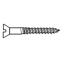 Direct From Factory 8 x 1" Wood Screws, Slotted Flat Head, Brass, Qty 100