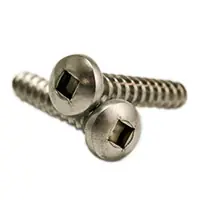 14 x 1 1/4" Self-Tapping Screws, Square Drive Pan Head, Type A, 18-8 Stainless Steel A2, Full Thread, Qty 500 Fast Shipping