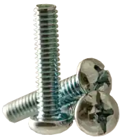 Discount 10-32 x 2 1/2" Machine Screws, Phillips/Slotted Combo Round Head, Zinc Cr+3, Full Thread, Qty 100