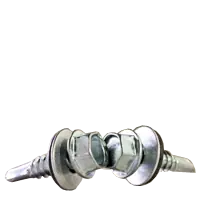 Mega Sale 12-14 x 2" Self-Drilling Screws w/ Bonded Washer, Unslotted Hex Washer Head HWH, Zinc Cr+3, Full Thread, Qty 100