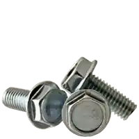 10-32 x 1" Machine Screws, Unslotted Indented Hex Head Washer, Zinc Cr+3, Full Thread, Fine (UNF), Qty 100 Luxury
