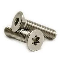 8-32 x 1/2" Machine Screws, Torx Drive Flat Head, T15 Drive 6-Lobe, 18-8 Stainless Steel A2, Full Thread, Qty 1000 Genuine