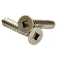 6 x 3/4" Self-Tapping Screws, Square Drive Flat Head, Type A, 18-8 Stainless Steel A2, Full Thread, Qty 1000 Seasonal Sale